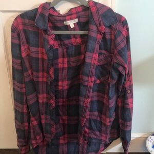 Love Fire Pink and Purple Flannel